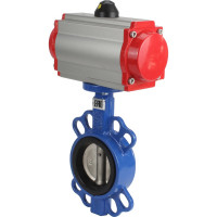 Затвор DN.ru WCB-316L-NBR Ду300 Ру16 с пневмоприводом, пневмораспределителем D050-02184