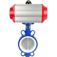 Затвор DN.ru WCB-316L-PTFE Ду65 Ру16 с пневмоприводом, пневмораспределителем D050-02404