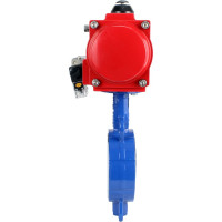 Затвор DN.ru WCB-316L-PTFE Ду65 Ру16 с пневмоприводом, пневмораспределителем D050-02404