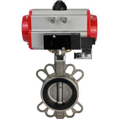 Затвор DN.ru 316L-316L-EPDM Ду50 Ру16 с пневмоприводом, пневмораспределителем D050-01382