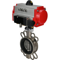 Затвор DN.ru 316L-316L-NBR Ду50 Ру16 с пневмоприводом, пневмораспределителем D050-01548