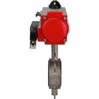 Затвор DN.ru 316L-316L-NBR Ду50 Ру16 с пневмоприводом, пневмораспределителем D050-01548