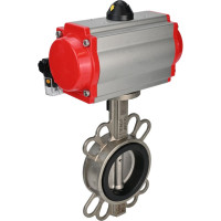 Затвор DN.ru 316L-316L-NBR Ду50 Ру16 с пневмоприводом, пневмораспределителем D050-01548