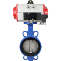 Затвор DN.ru WCB-316L-EPDM Ду65 Ру16 с пневмоприводом, пневмораспределителем D050-02071