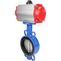 Затвор DN.ru WCB-316L-EPDM Ду65 Ру16 с пневмоприводом, пневмораспределителем D050-02071