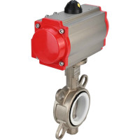 Затвор DN.ru 316L-316L-PTFE Ду200 Ру16 с пневмоприводом D050-01645