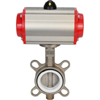 Затвор DN.ru 316L-316L-PTFE Ду200 Ру16 с пневмоприводом D050-01645