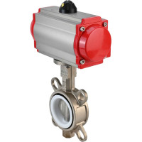 Затвор DN.ru 316L-316L-PTFE Ду200 Ру16 с пневмоприводом D050-01645