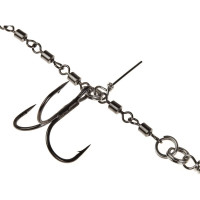 Стальная оснастка LUCKY JOHN STINGER POWER CHAIN 3.5+8.0см, оснащена тройниками №03/0+№3/0 1шт. LJP7402-XL