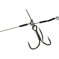 Стальная оснастка LUCKY JOHN STINGER SSW 1х7, 3.5+5.5см, оснащена тройником №01 1шт. LJP7401-M
