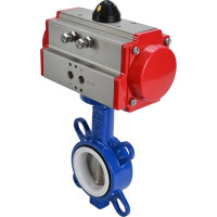 Затвор DN.ru WCB-316L-PTFE Ду65 Ру16 с пневмоприводом D050-02402