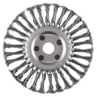 Щетка металлическая дисковая (175х22 мм; крученая проволока) для УШМ ЕРМАК 656-052