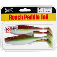 Съедобные искусственные виброхвосты LUCKY JOHN LJ Pro Series ROACH PADDLE TAIL 5.0in, цвет G03, 4шт. 140181-G03