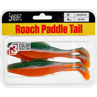 Съедобные искусственные виброхвосты LUCKY JOHN LJ Pro Series ROACH PADDLE TAIL 5.0in, цвет G06, 4шт. 140181-G06