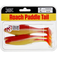 Съедобные искусственные виброхвосты LUCKY JOHN LJ Pro Series ROACH PADDLE TAIL 5.0in, цвет G08, 4шт. 140181-G08