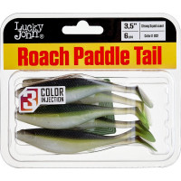 Съедобные искусственные виброхвосты LUCKY JOHN LJ Pro Series ROACH PADDLE TAIL 3.5in, цвет G02, 6шт. 140180-G02