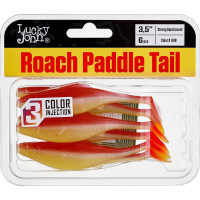 Съедобные искусственные виброхвосты LUCKY JOHN LJ Pro Series ROACH PADDLE TAIL 3.5in, цвет G08, 6шт. 140180-G08