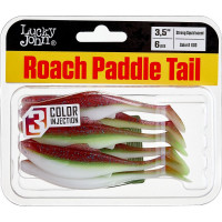 Съедобные искусственные виброхвосты LUCKY JOHN LJ Pro Series ROACH PADDLE TAIL 3.5in, цвет G03, 6шт. 140180-G03