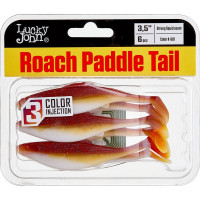 Съедобные искусственные виброхвосты LUCKY JOHN LJ Pro Series ROACH PADDLE TAIL 3.5in, цвет G01, 6шт. 140180-G01
