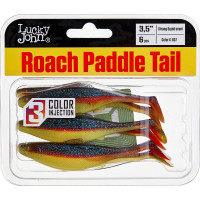 Съедобные искусственные виброхвосты LUCKY JOHN LJ Pro Series ROACH PADDLE TAIL 3.5in, цвет G07, 6шт. 140180-G07
