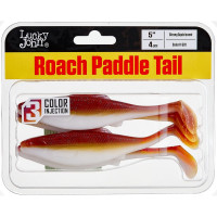 Съедобные искусственные виброхвосты LUCKY JOHN LJ Pro Series ROACH PADDLE TAIL 5.0in, цвет G01, 4шт. 140181-G01