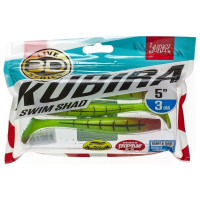Виброхвосты LUCKY JOHN LJ 3D Series KUBIRA SWIM SHAD 5,0in, цвет PG15, 3шт. 140420-PG15