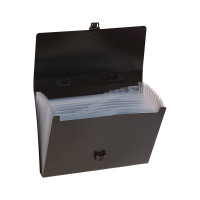 Папка-портфель OfficeSpace 13 отделений A4, 330х235х40 мм, 700 мкм, черный F13P1_336