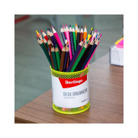 Подставка-стакан BERLINGO Steel&Style металлическая, круглая, зеленая BMs_41103