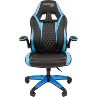 Игровое кресло CHAIRMAN game 15 экопремиум черный/голубой н.п. 00-07069669