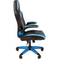 Игровое кресло CHAIRMAN game 15 экопремиум черный/голубой н.п. 00-07069669