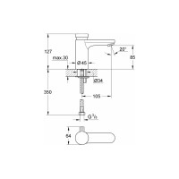 Автоматический смеситель для раковины Grohe Eurosmart Cosmopolitan S 36317000