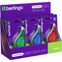 Корректирующая лента Berlingo Triangle, 12 шт  в упаковке, 4,2 мм x 8 м, блистер  Fks_08002