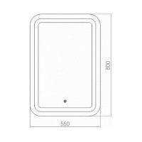 Зеркало Doratiz Марта с LED подсветкой 550х800 - 3, подогрев, часы 2711.908