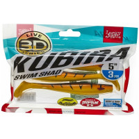 Виброхвосты LUCKY JOHN LJ 3D Series KUBIRA SWIM SHAD 5,0in, цвет PG08, 3шт. 140420-PG08