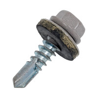 Кровельные саморезы ВИРТУОЗ 5,5х19 мм, RAL 7004, сигнально-серый, 200 шт. 600-23780