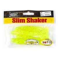 Съедобные искусственные виброхвосты LUCKY JOHN LJ Pro Series SLIM SHAKER 4in, цвет  071, 6шт. 140183-071