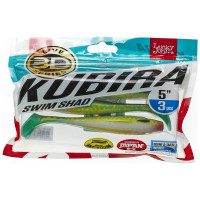 Виброхвосты LUCKY JOHN LJ 3D Series KUBIRA SWIM SHAD 5,0in, цвет PG19, 3шт. 140420-PG19