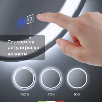 Зеркало круглое со встроенным светильником BelBagno SPC-RNG-700-LED-TCH-PHONE
