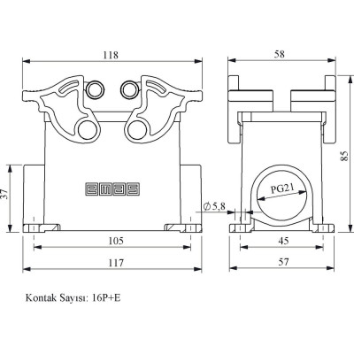 Пустой корпус EMAS EBM16GD24