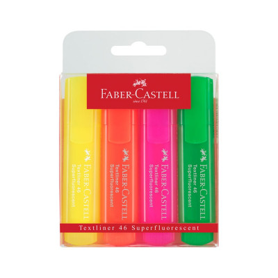 Набор текстовыделителей Faber-Castell 46 Superfluorescent 154604/15460400