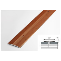 Порог прямой алюминиевый (37 мм; 0.9 м; декоративный; вишня) Лука 00000001387