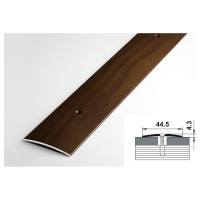 Порог прямой алюминиевый (44.5 мм; 0.9 м; декоративный; венге) Лука 00000001480