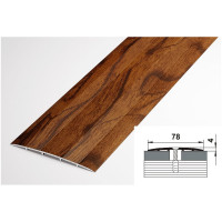 Порог прямой алюминиевый (78 мм; 0.9 м; декоративный; мербау) Лука 00000001429