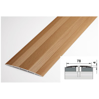 Порог прямой алюминиевый (78 мм; 0.9 м; декоративный; бук) Лука 00000001427