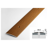 Порог прямой алюминиевый (44.5 мм; 0.9 м; декоративный; орех) Лука 00000001477