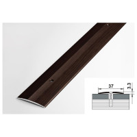 Порог прямой алюминиевый (37 мм; 0.9 м; декоративный; дуб венге) Лука УТ000001735