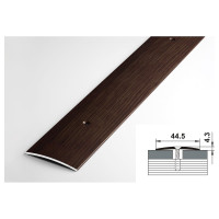 Порог прямой алюминиевый (44.5 мм; 0.9 м; декоративный; дуб венге) Лука УТ000002523