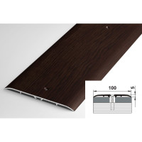 Порог прямой алюминиевый (100 мм; 0.9 м; декоративный; дуб венге) Лука УТ000003067