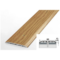 Порог прямой алюминиевый (60 мм; 0.9 м; декоративный; дуб универсал) Лука УТ000012530