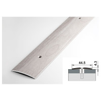 Порог прямой алюминиевый (44.5 мм; 0.9 м; декоративный; ясень белый) Лука УТ000024742
